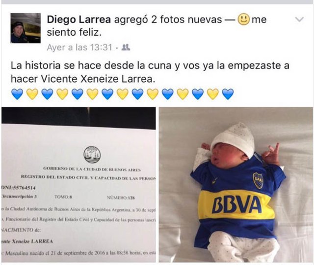 El insólito nombre que le puso un hincha de Tigre a su hijo