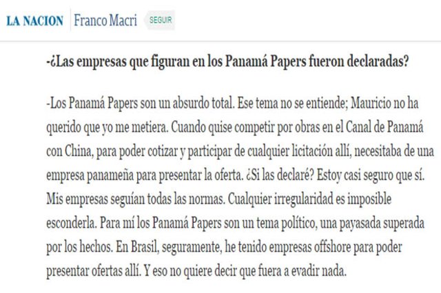 Franco Macri le puso un 5 a la gestión de su hijo