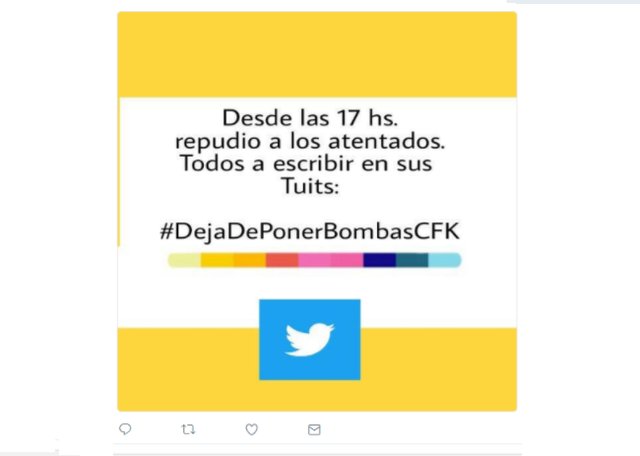 El fracasado trolleo macrista: "#DejaDePonerBombasCFK"