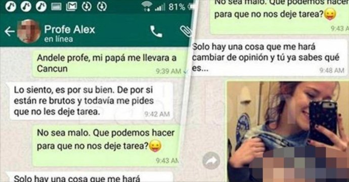 Un profesor les pedía fotos hot a sus alumnas para no darles tarea
