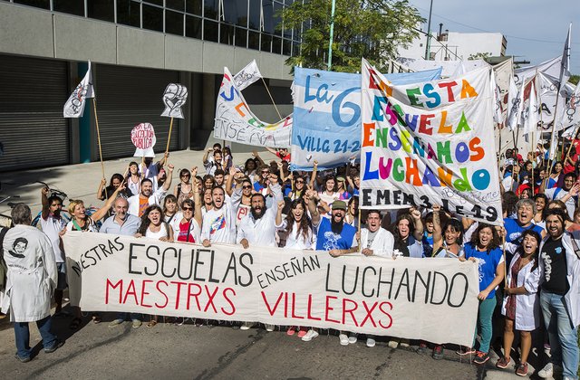 Los maestros villeros junto al Paro Nacional Docente dicen "basta"
