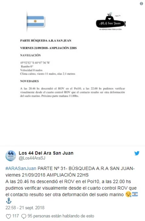 ARA San Juan: otro papelón de Aguad