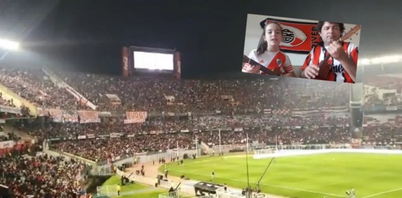 La nena que hizo emocionar al 'Monumental' en la despedida de Mora