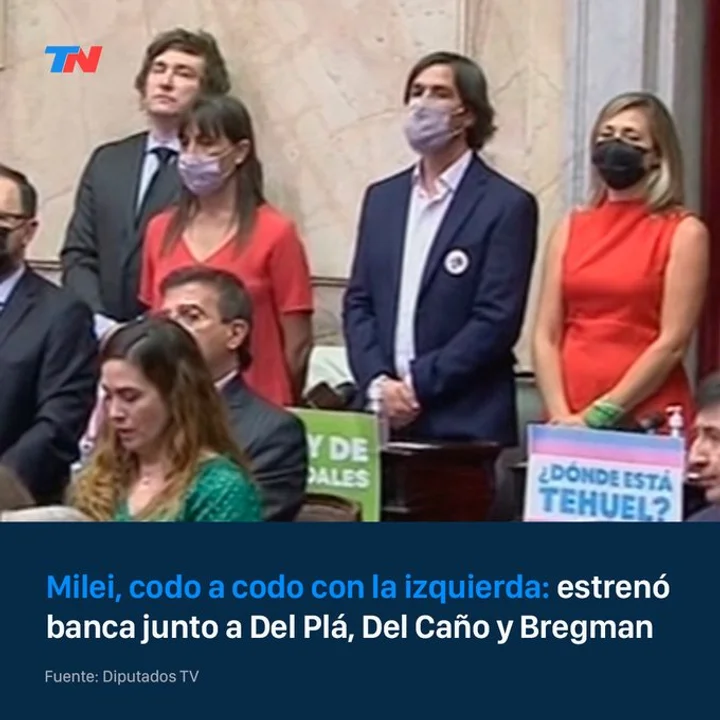 Milei tiene su banca al lado de la Izquierda y las redes explotan