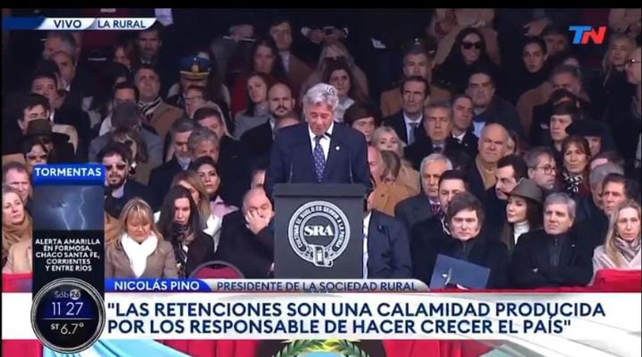 Predsednik Milei nagovoril poljedelski lobi v Palermu, predsednik SRA se je osmešil