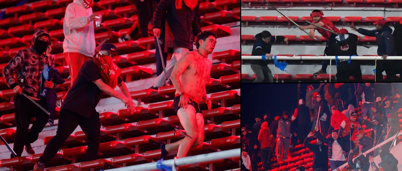 Los escalofriantes videos de la violencia en Independiente — Universidad de Chile