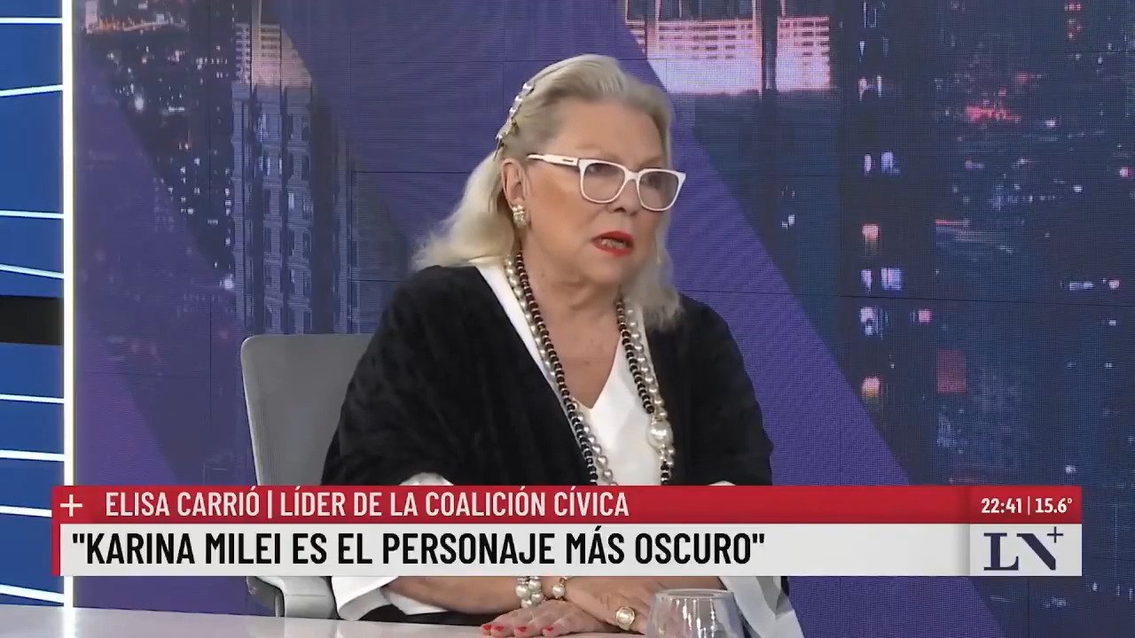 Carrió dijo que Milei es un perverso con una fijación anal y que se nota que "vio mucha pornografía infantil"