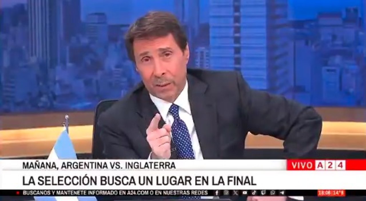 Eduardo Feinmann menospreció a su propia audiencia al explicarles que las Malvinas no están en juego en el partido de semis