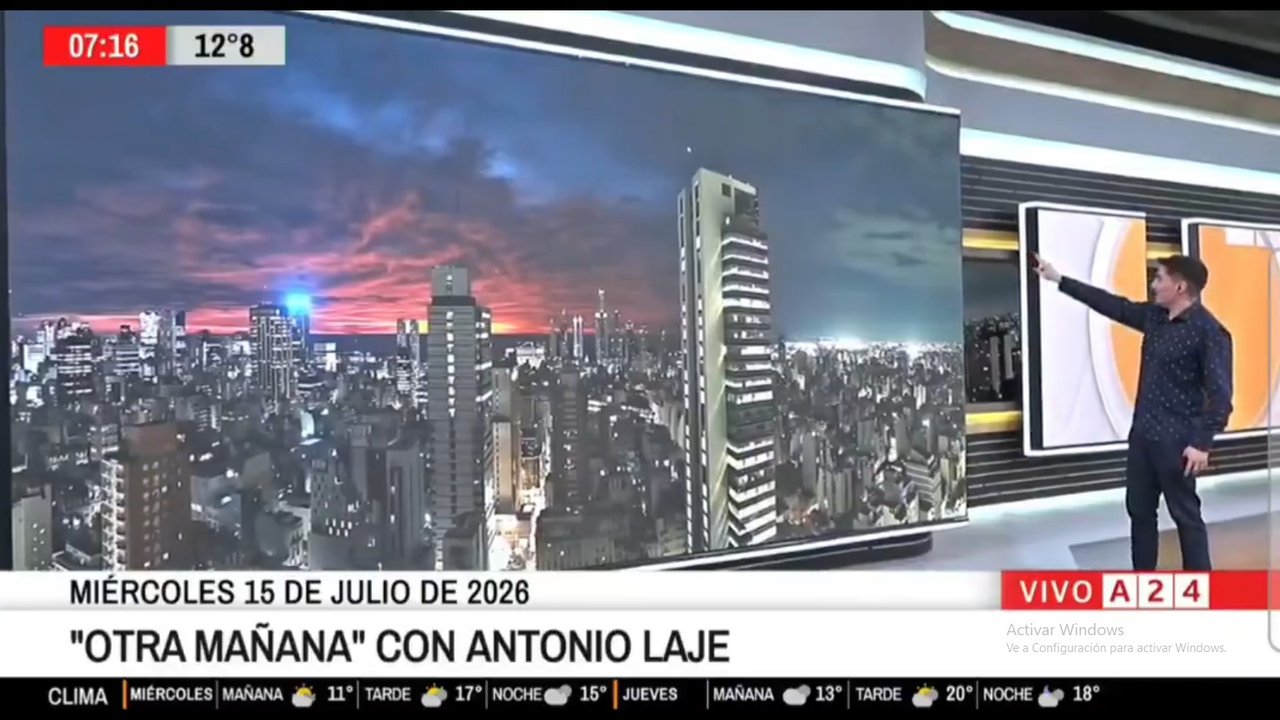 López Amorín aseguró en el programa de Laje que vio un ovni cuando mostraban el cielo para dar el pronóstico del clima