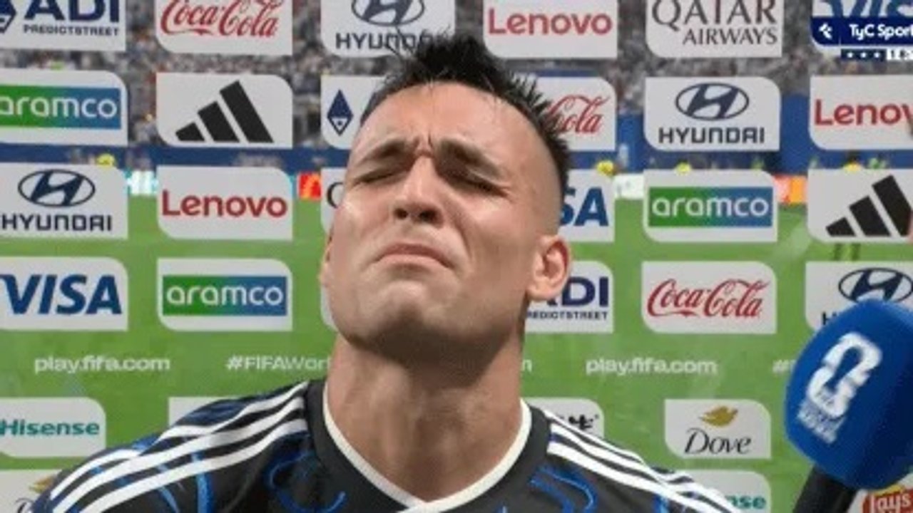 Las lágrimas de Lautaro Martínez: "Soñé desde chiquito con hacer este gol"