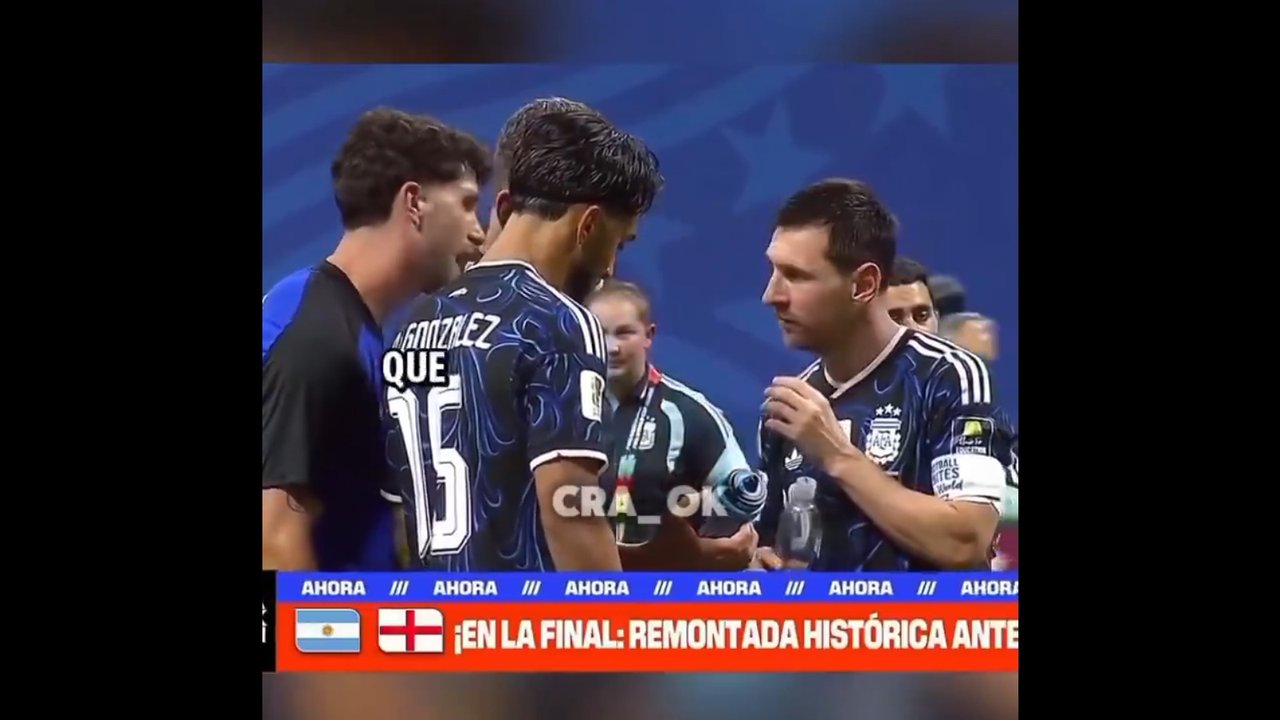 Los jugadores encontraron la botella que tenía Pickford para saber dónde pateaban los penales los argentinos y se pusieron a comentarlo