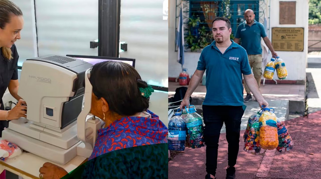 Este es el emotivo reciclaje de las tapitas de plástico para una atención oftalmológica especial