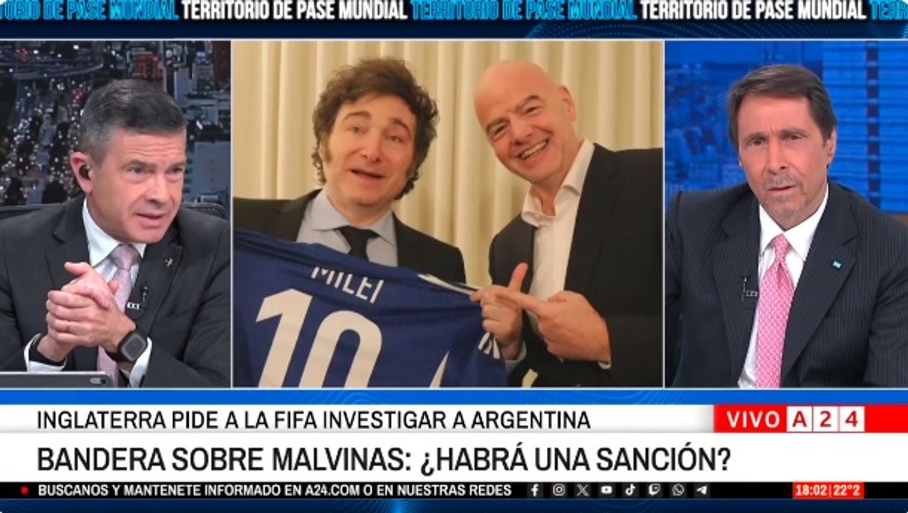 Feinmann y Rossi aseguraron que a la selección “le corresponde“ una sanción por la bandera de Malvinas
