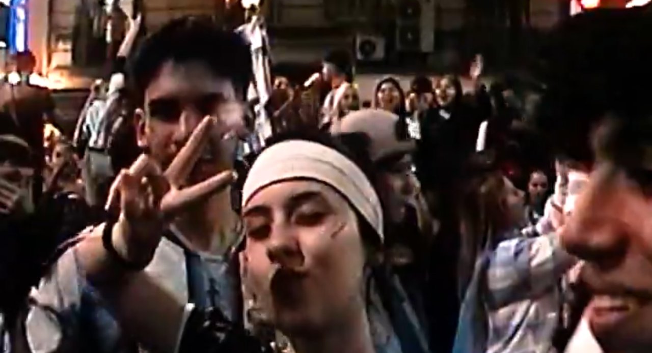 Las increíbles imágenes de los festejos argentinos capturados por una cámara vintage