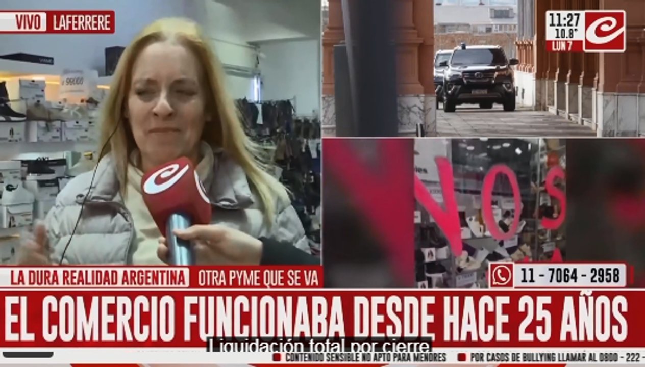 Desesperado pedido de una señora que votó a Milei y tuvo que cerrar su local tras 25 años
