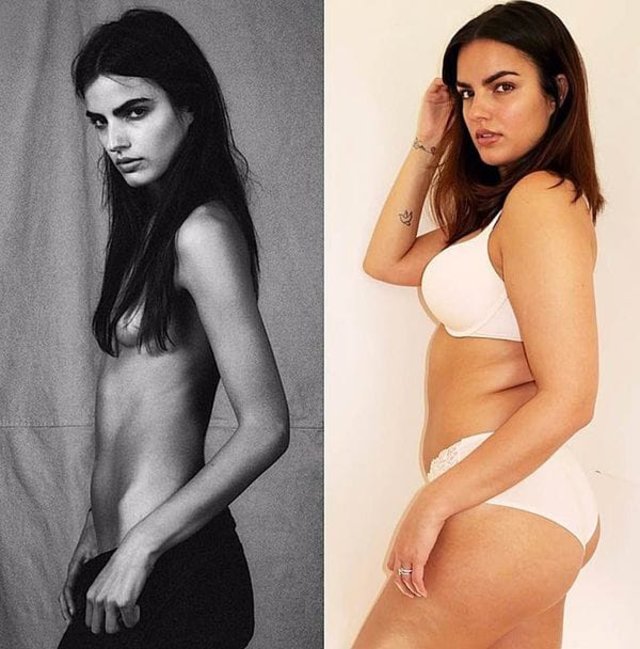 Liza Golden, la modelo que se cansó y engordó 20 kilos