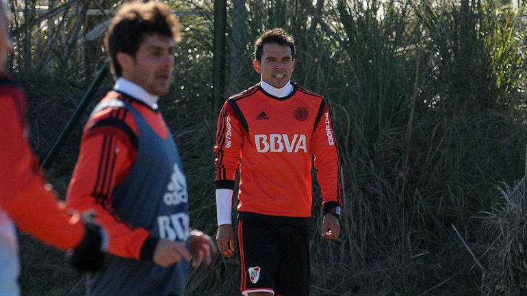 El 'Conejo' Saviola volvió a entrenarse con River