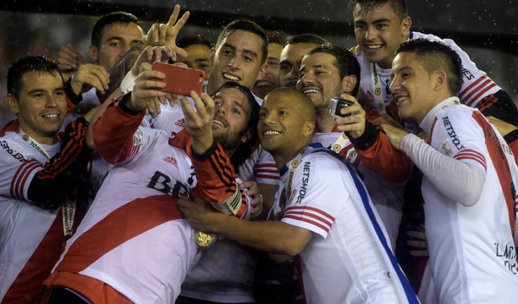 La selfie del campeón de América: ''¡Vamos River carajo!''