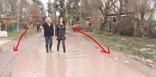 La foto de María Eugenia Vidal en el barro genera múltiples rechazos