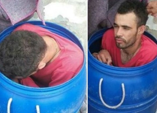 Intentó escapar de la cárcel ocultándose en un tacho de basura