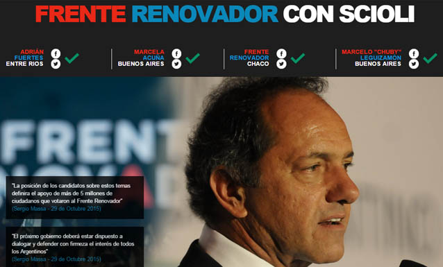 Cada vez es más amplio el apoyo del Frente Renovador a Daniel Scioli