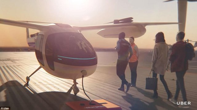 Uber presentó los taxis voladores que utilizarán en un futuro cercano