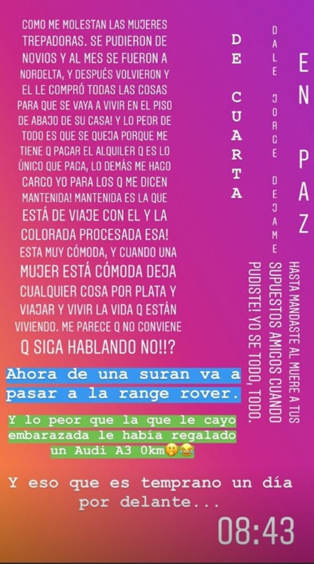 More Rial otra vez contra su padre: ahora se metió con su novia